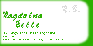 magdolna belle business card